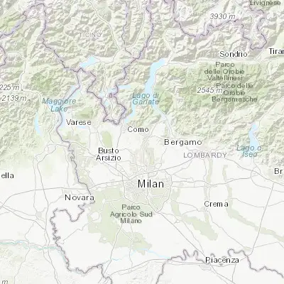 Map showing location of Arosio (45.719330, 9.208160)