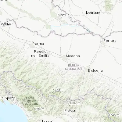 Map showing location of Baggiovara (44.604160, 10.862560)