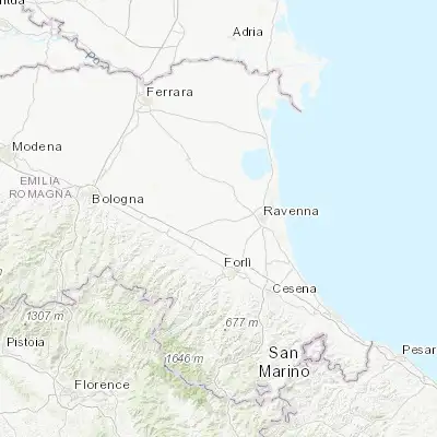 Map showing location of Bagnacavallo (44.414020, 11.978130)