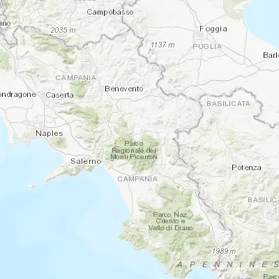 Map showing location of Bagnoli Irpino (40.831030, 15.071730)