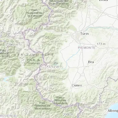 Map showing location of Bagnolo Piemonte (44.760340, 7.313920)