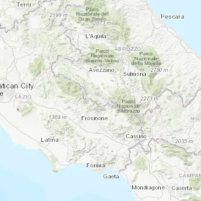 Map showing location of Balsorano (41.809820, 13.559800)