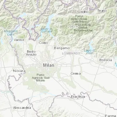 Map showing location of Basiano (45.582480, 9.463250)