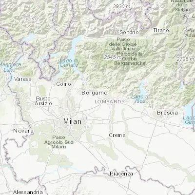 Map showing location of Bonate Sopra (45.681790, 9.559560)