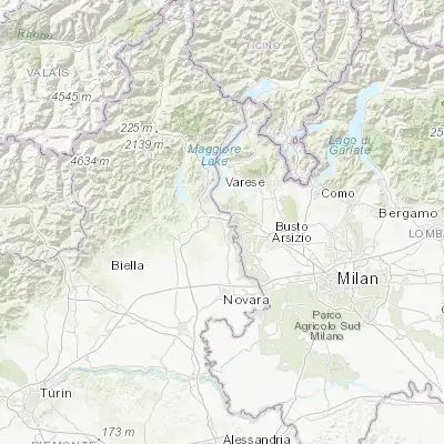 Map showing location of Borgo Ticino (45.689310, 8.604480)