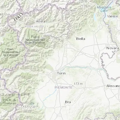 Map showing location of Bosconero (45.266300, 7.765780)