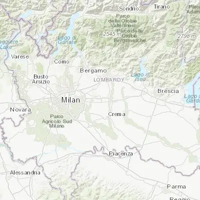 Map showing location of Calvenzano (45.496210, 9.599530)