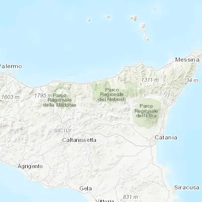 Map showing location of Capizzi (37.847880, 14.479760)