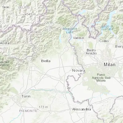 Map showing location of Carpignano Sesia (45.533410, 8.417340)