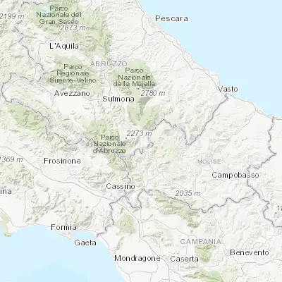 Map showing location of Castel di Sangro (41.783920, 14.106530)