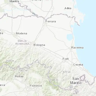 Map showing location of Castel Guelfo di Bologna (44.431660, 11.675910)