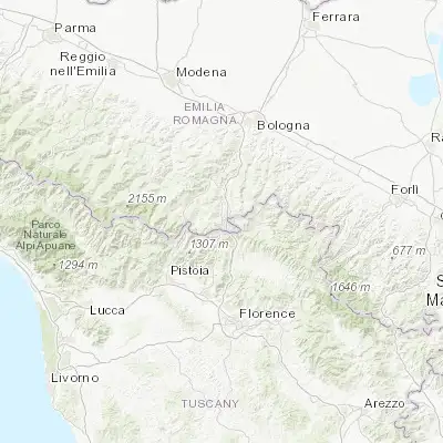 Map showing location of Castiglione dei Pepoli (44.142800, 11.160280)