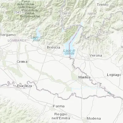 Map showing location of Castiglione delle Stiviere (45.390200, 10.486190)