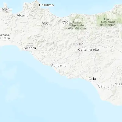 Map showing location of Castrofilippo (37.350460, 13.750010)