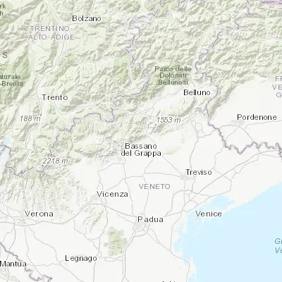 Map showing location of Cavaso del Tomba (45.860710, 11.898400)