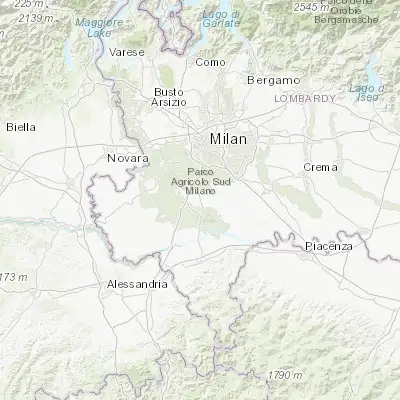 Map showing location of Certosa di Pavia (45.254200, 9.132900)