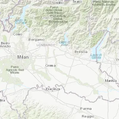 Map showing location of Cizzago-Comezzano (45.468800, 9.958160)