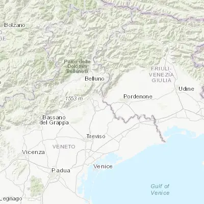 Map showing location of Cordignano (45.949360, 12.415670)