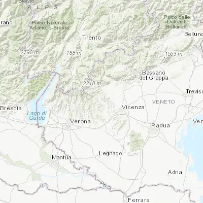 Map showing location of Cornedo Vicentino (45.616260, 11.332250)