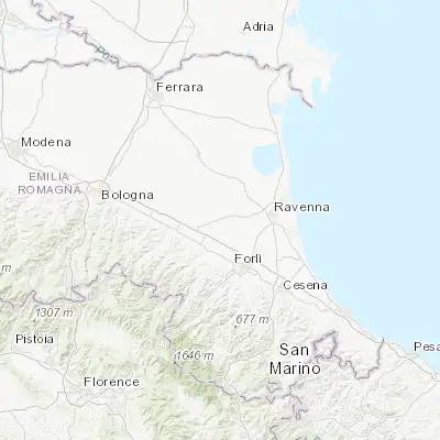 Map showing location of Cotignola (44.385720, 11.938520)