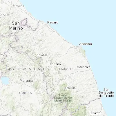 Map showing location of Cupramontana (43.449750, 13.113120)