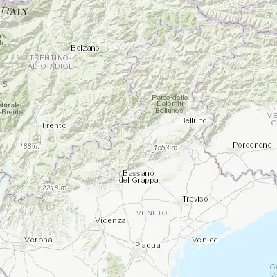 Map showing location of Feltre (46.020850, 11.900310)