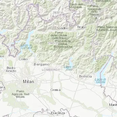 Map showing location of Fiorano al Serio (45.800180, 9.842760)
