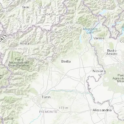 Map showing location of Gaglianico (45.537180, 8.078390)