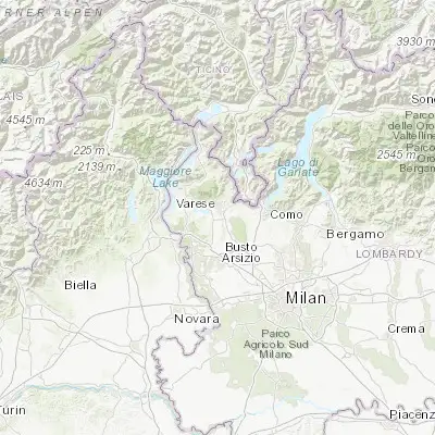 Map showing location of Gazzada Schianno (45.780170, 8.833440)