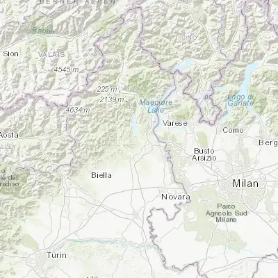Map showing location of Gozzano (45.742730, 8.436590)