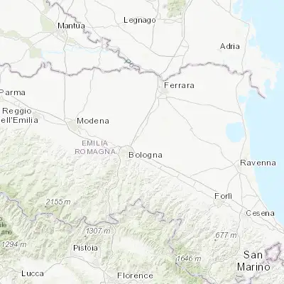 Map showing location of Granarolo dell'Emilia e Viadagola (44.553270, 11.442910)