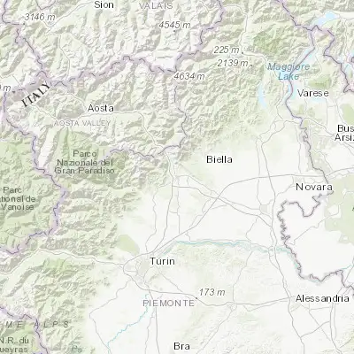 Map showing location of Ivrea (45.467230, 7.876170)