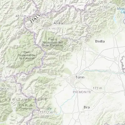 Map showing location of Lanzo Torinese (45.276570, 7.482350)