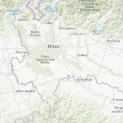 Map showing location of Lodi Vecchio (45.304220, 9.417600)