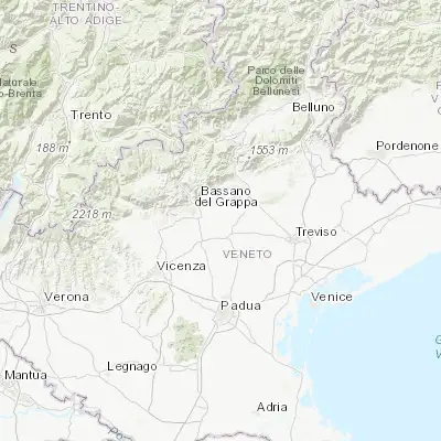 Map showing location of Loria Bessica (45.730000, 11.865400)