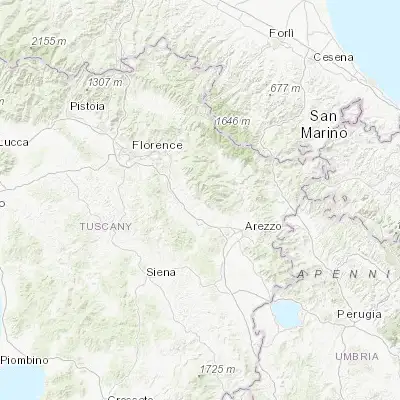 Map showing location of Loro Ciuffenna (43.588270, 11.628850)