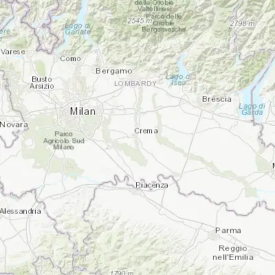 Map showing location of Madignano (45.345150, 9.722710)