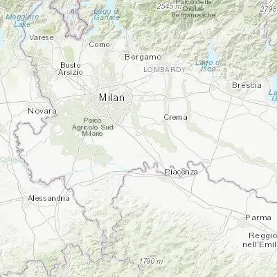 Map showing location of Massalengo-Motta Vigana (45.264970, 9.490160)