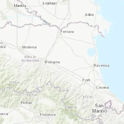 Map showing location of Medicina-Buda (44.478670, 11.638120)