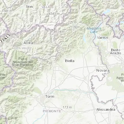 Map showing location of Mongrando (45.528260, 8.007120)