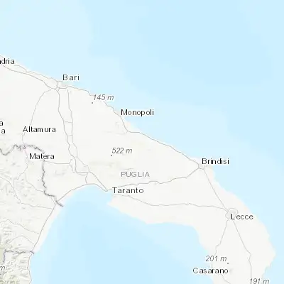 Map showing location of Montalbano (40.778270, 17.481570)