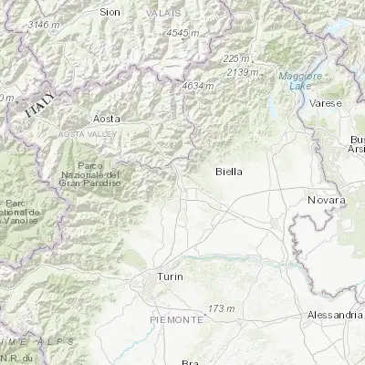 Map showing location of Montalto Dora (45.489930, 7.862530)