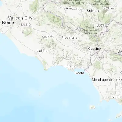 Map showing location of Monte San Biagio (41.353600, 13.351840)