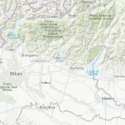 Map showing location of Monticelli Brusati (45.634780, 10.100260)