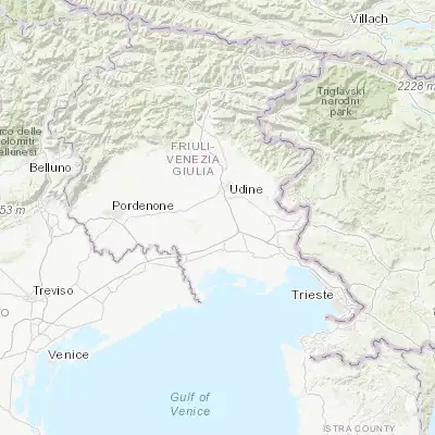 Map showing location of Mortegliano (45.945530, 13.172550)