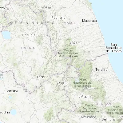 Map showing location of Norcia (42.791050, 13.096000)
