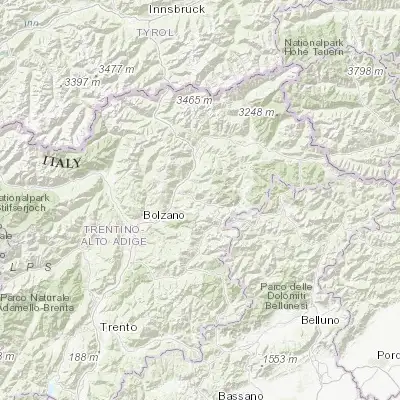 Map showing location of Ortisei (46.576030, 11.671760)