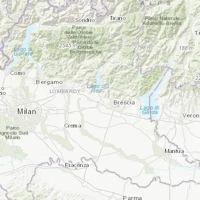 Map showing location of Paderno Franciacorta (45.586870, 10.079750)