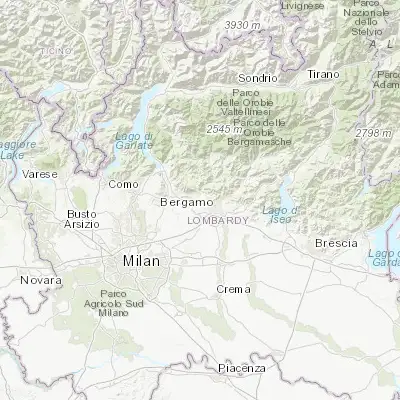 Map showing location of Paladina (45.730680, 9.605850)