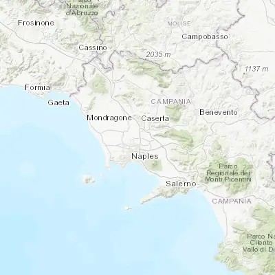 Map showing location of Pascarola (40.976430, 14.305000)